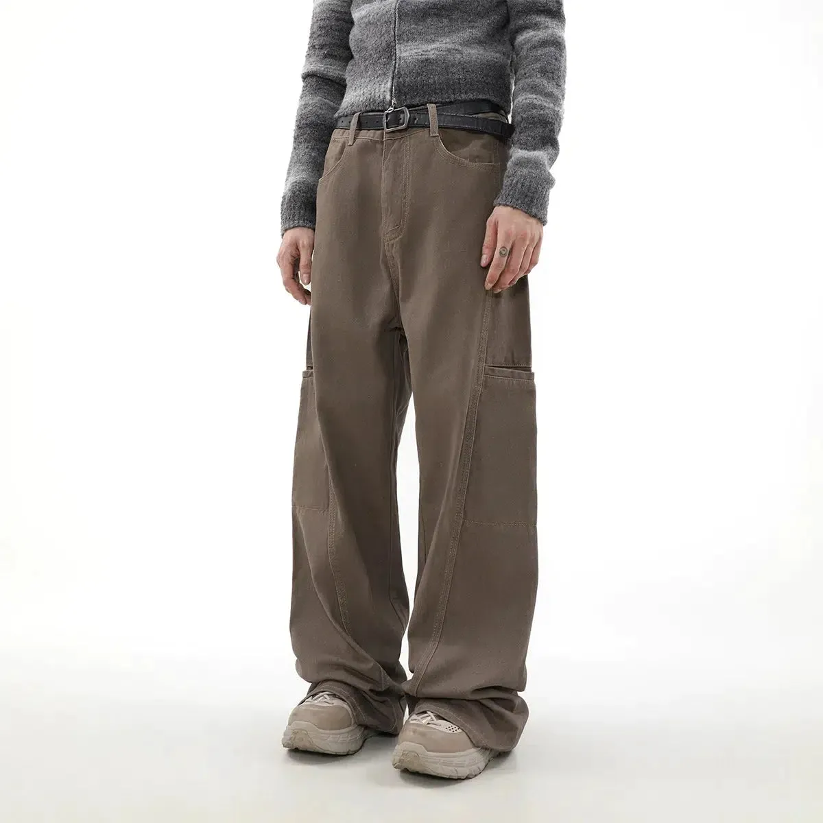 Seam Detail Straight Leg Jeans