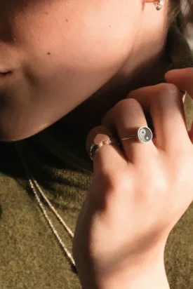 Silver Mini Yin Yang Ring
