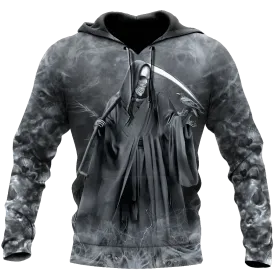 Skull Grim Reaper Smoke Hoodie 3D Skull Devil Hoodies Men Skull Hoodie