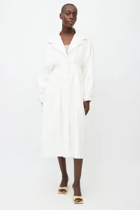 SS19 White Linen La Riviera Trench Coat