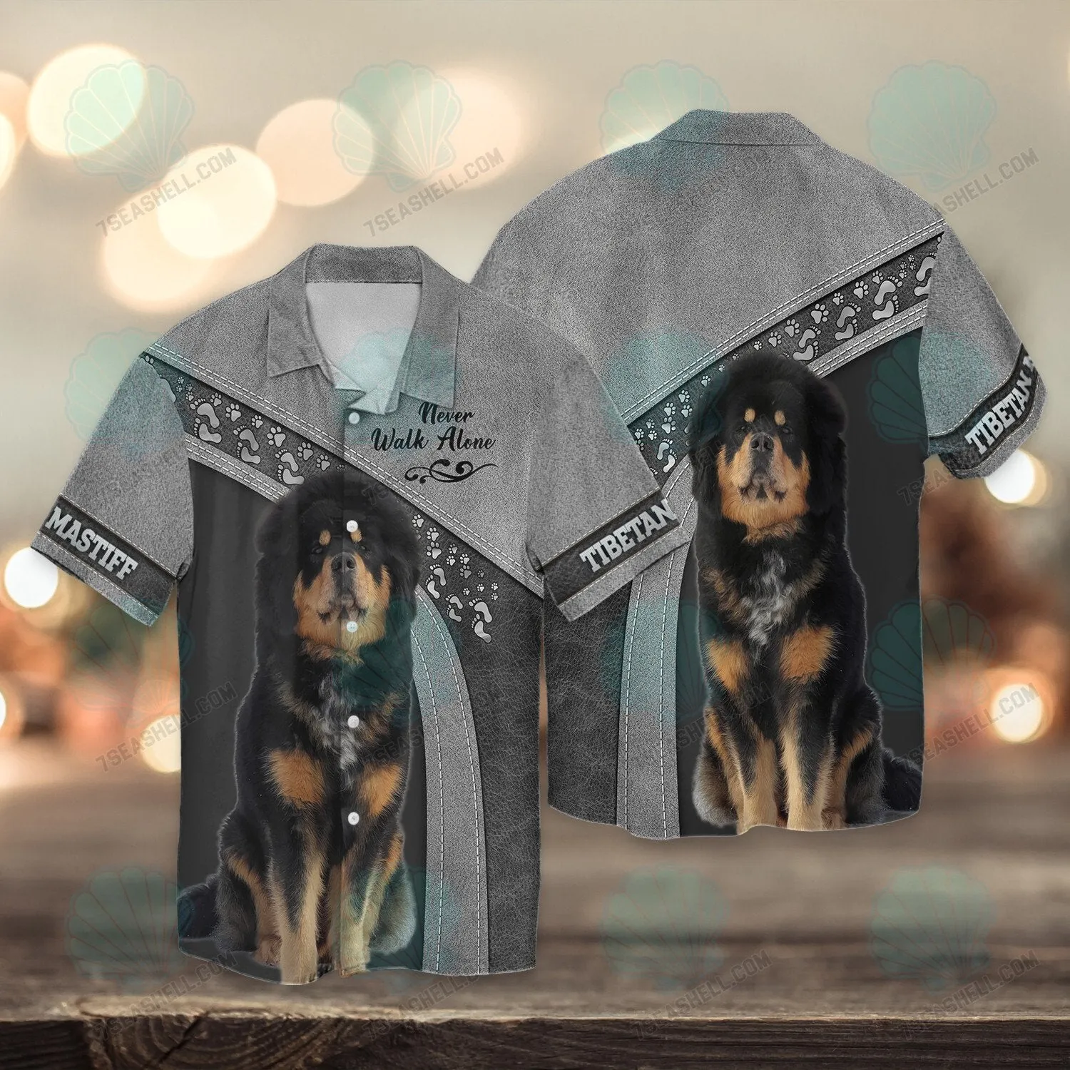 Tibetan Mastiff Love Never Walk Alone 3D Full Print Shirts, Christmas Dog Memorial Gifts for loss of Dog