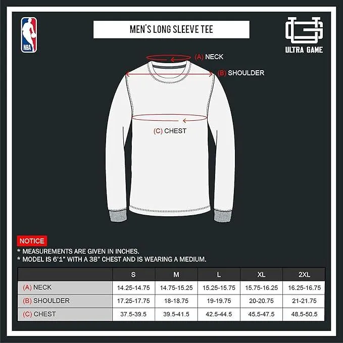 Ultra Game NBA Official Men’s Super Soft Game Day Long Sleeve T-Shirt - Unisex Milwaukee Bucks|Milwaukee Bucks