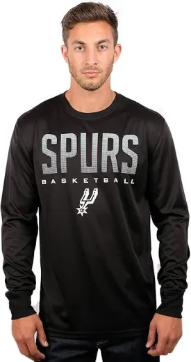 Ultra Game NBA Official Men’s Super Soft Game Day Long Sleeve T-Shirt - Unisex, San Antonio Spurs, Team Color|San Antonio Spurs
