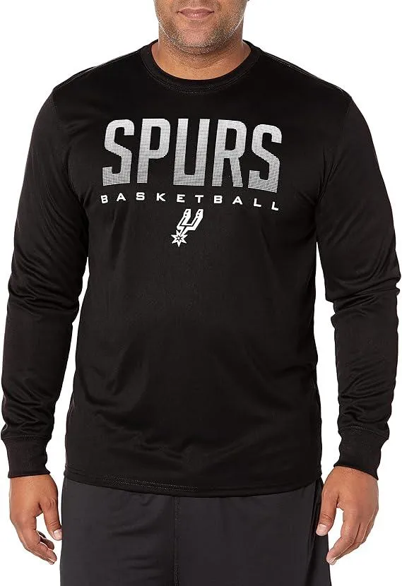 Ultra Game NBA Official Men’s Super Soft Game Day Long Sleeve T-Shirt - Unisex, San Antonio Spurs, Team Color|San Antonio Spurs