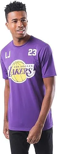 Ultra Game NBA Official Men’s Super Soft Players T-Shirt - Unisex, Los Angeles Lakers - Anthony Davis, Team Color|Los Angeles Lakers