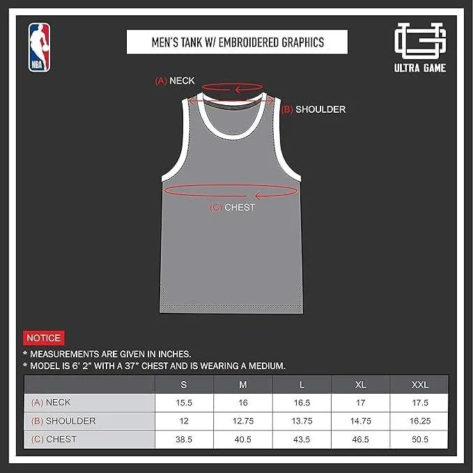 Ultra Game NBA Official Men’s Super Soft Sleeveless Tank Top Muscle T-Shirt - Unisex, Miami Heat, Black|Miami Heat