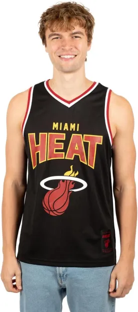 Ultra Game NBA Official Men’s Super Soft Sleeveless Tank Top Muscle T-Shirt - Unisex, Miami Heat, Black|Miami Heat