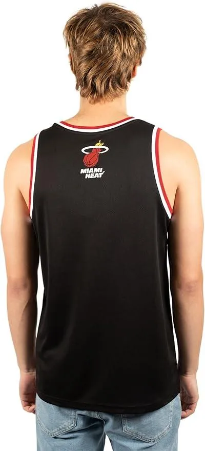 Ultra Game NBA Official Men’s Super Soft Sleeveless Tank Top Muscle T-Shirt - Unisex, Miami Heat, Black|Miami Heat