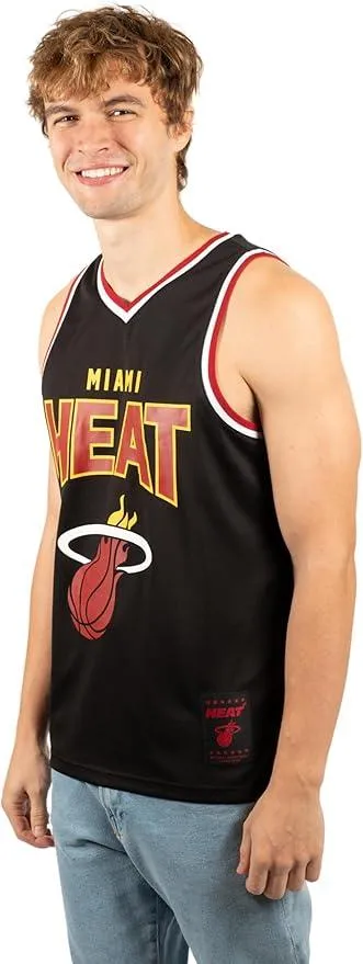 Ultra Game NBA Official Men’s Super Soft Sleeveless Tank Top Muscle T-Shirt - Unisex, Miami Heat, Black|Miami Heat