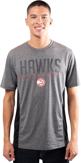 Ultra Game NBA Official Men’s Super Soft Supreme T-Shirt - Unisex, Atlanta Hawks, Heather Charcoal|Atlanta Hawks