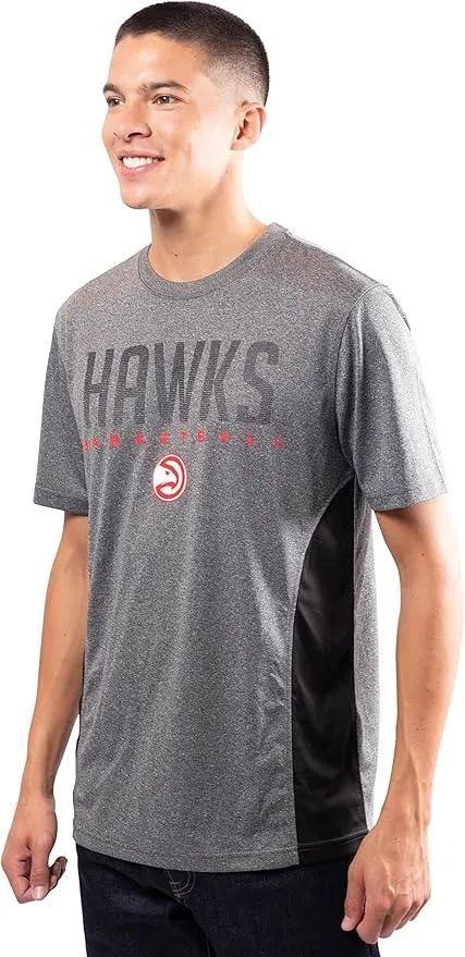 Ultra Game NBA Official Men’s Super Soft Supreme T-Shirt - Unisex, Atlanta Hawks, Heather Charcoal|Atlanta Hawks