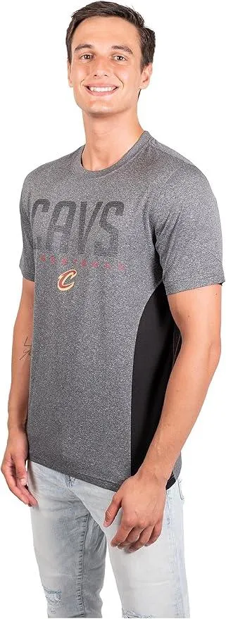 Ultra Game NBA Official Men’s Super Soft Supreme T-Shirt - Unisex, Cleveland Cavaliers, Heather Charcoal|Cleveland Cavaliers