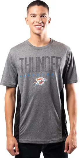 Ultra Game NBA Official Men’s Super Soft Supreme T-Shirt - Unisex, Oklahoma City Thunder, Heather Charcoal|Oklahoma City Thunder