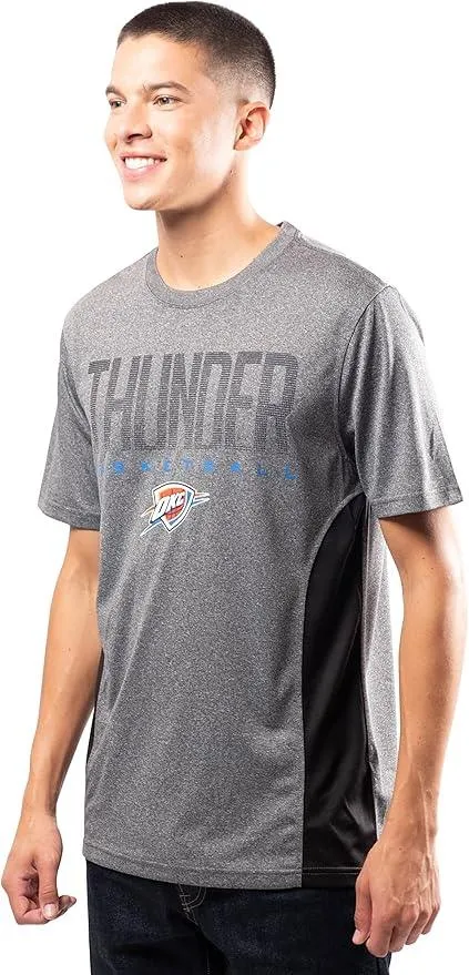 Ultra Game NBA Official Men’s Super Soft Supreme T-Shirt - Unisex, Oklahoma City Thunder, Heather Charcoal|Oklahoma City Thunder