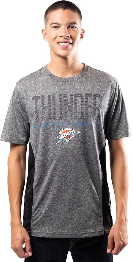 Ultra Game NBA Official Men’s Super Soft Supreme T-Shirt - Unisex, Oklahoma City Thunder, Heather Charcoal|Oklahoma City Thunder