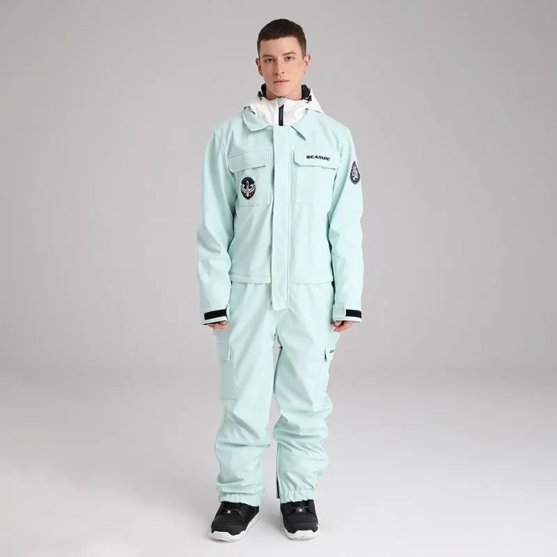 Unisex Outdoor Snowboard One-Piece Overalls Jacket