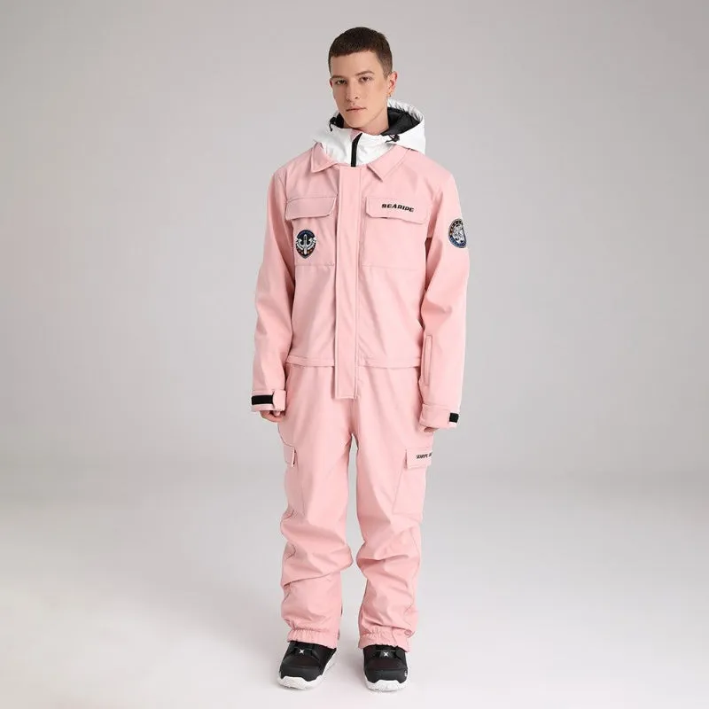 Unisex Outdoor Snowboard One-Piece Overalls Jacket