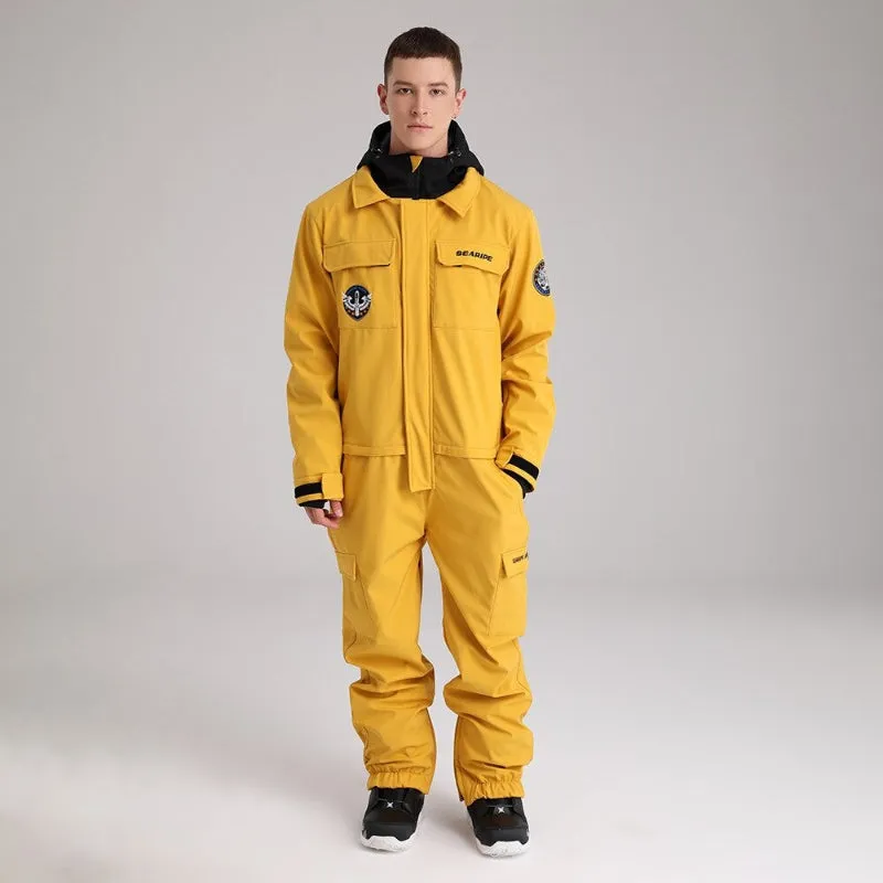 Unisex Outdoor Snowboard One-Piece Overalls Jacket