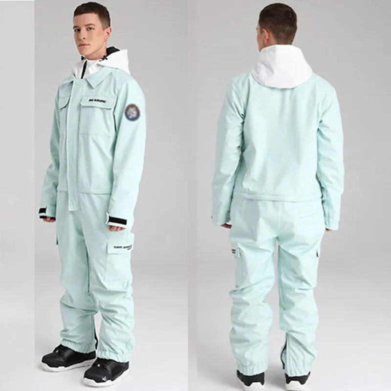 Unisex Outdoor Snowboard One-Piece Overalls Jacket