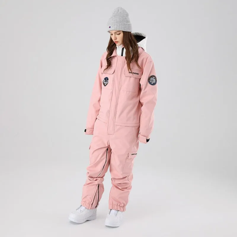 Unisex Outdoor Snowboard One-Piece Overalls Jacket