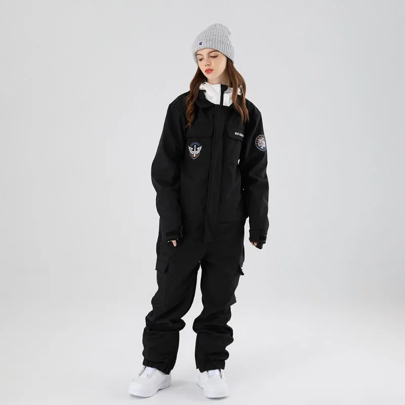 Unisex Outdoor Snowboard One-Piece Overalls Jacket