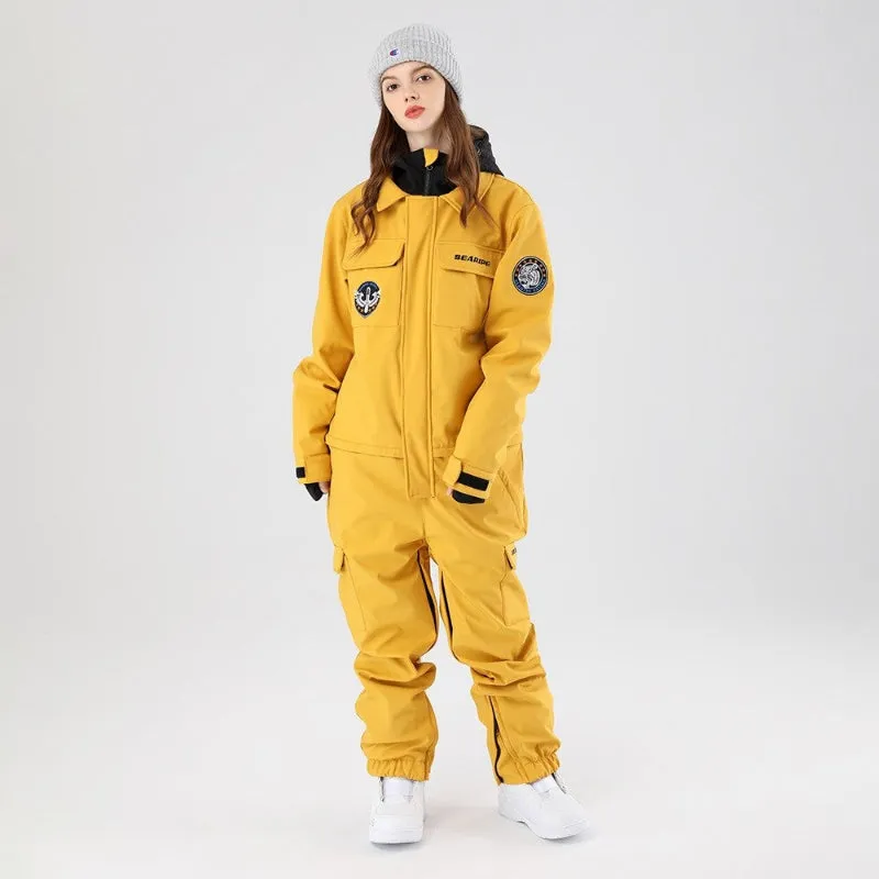 Unisex Outdoor Snowboard One-Piece Overalls Jacket