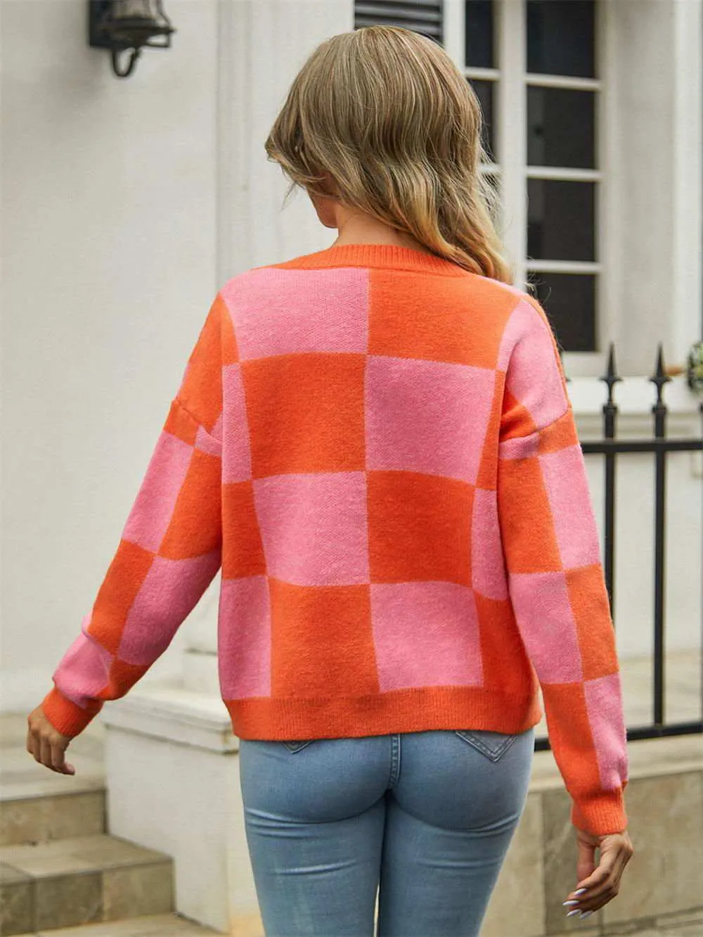 V-Neck Dropped Shoulder Cardigan for Cozy Style