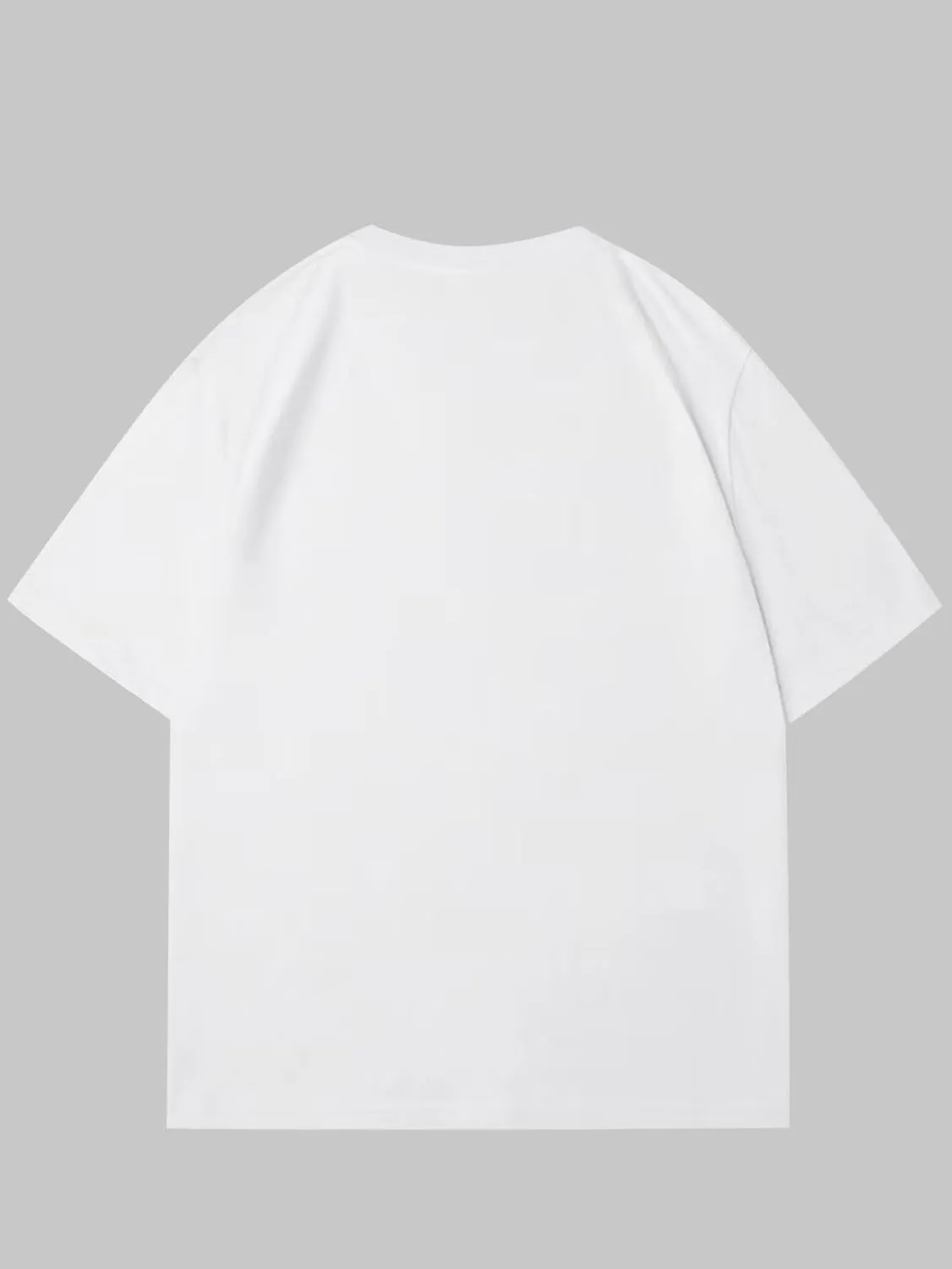 Verdusa Men's Graphic Drop Shoulder Tee Tops Short Sleeve Crew Neck Loose Tee Shirts