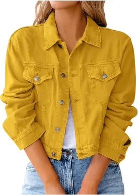 Womens Military Safari Cropped Jackets Button Down Lightweight Crop Bomber Jacket Y2K Trendy Crop Jackets with Pockets